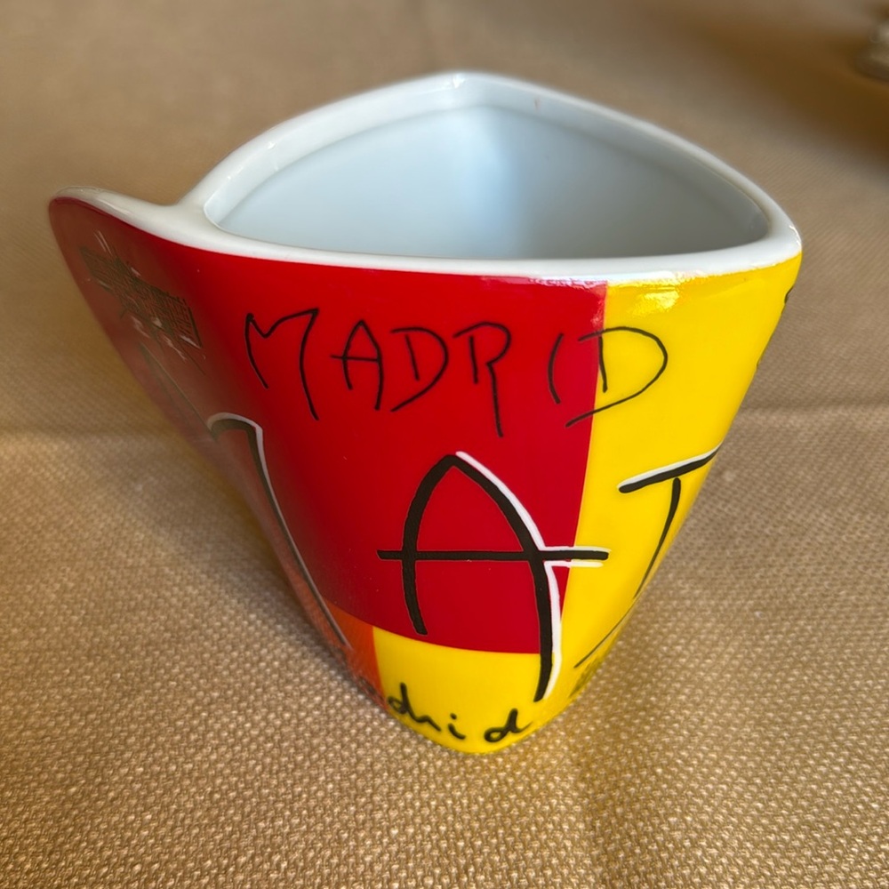 Madrid Spain Abstract Colorful Coffee Cup stamped LK